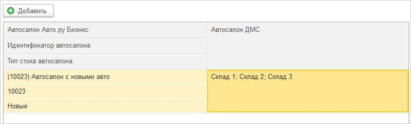 Скриншот — Настройки модуля интеграции: Автосалон ДМС